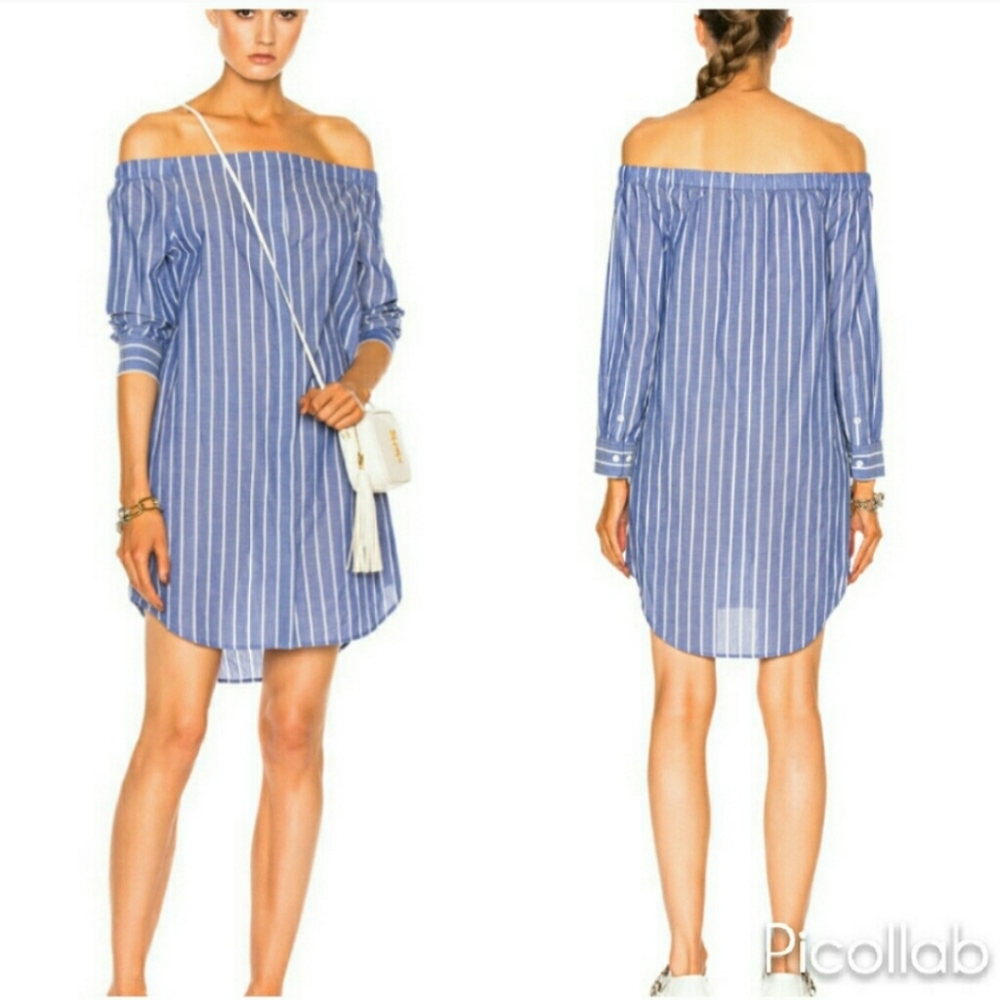 Equipment Gretchen Off the Shoulders Dress Small